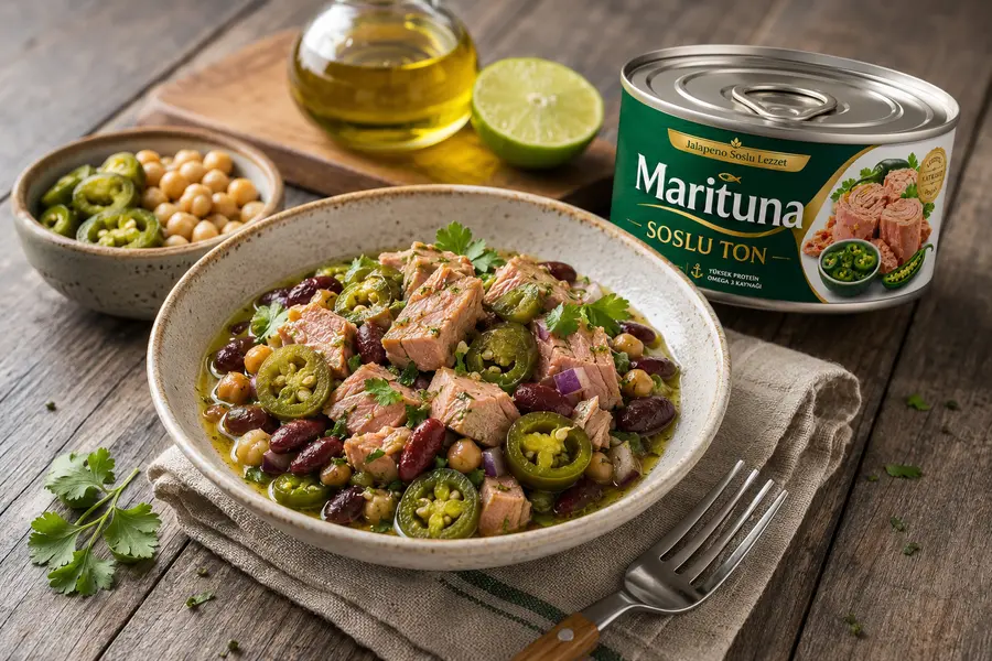 Mexikanischer Thunfisch-Bohnen-Eintopf mit Jalapeño