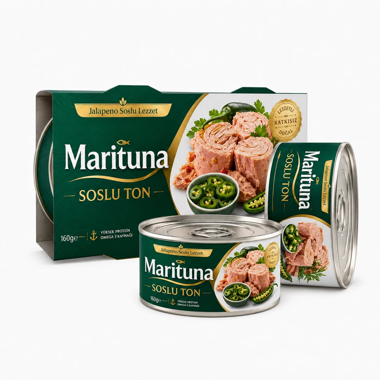 Scatola di tonno Marituna alla salsa di peperoncino jalapeño